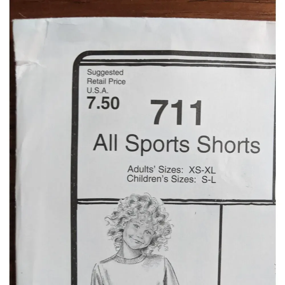 UNCUT Ann Person Pattern 711 All Sports Shorts